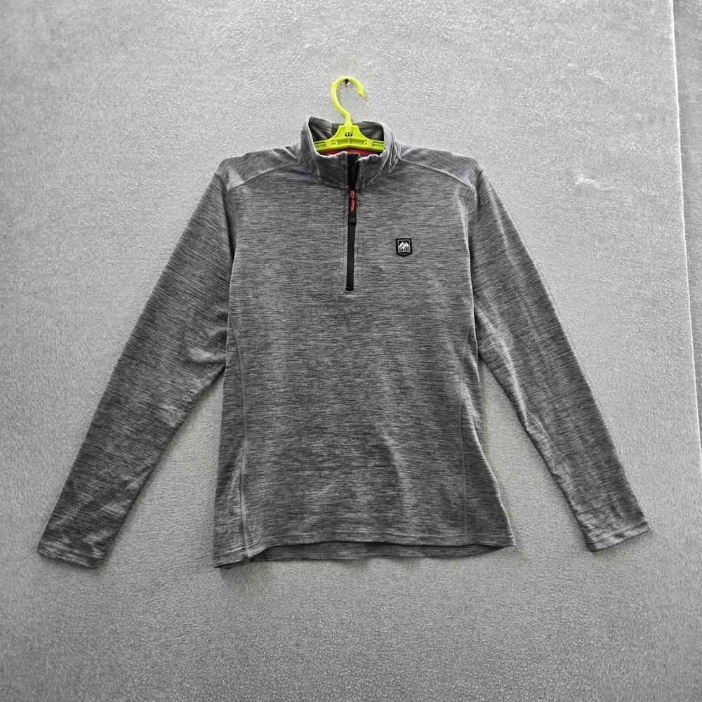 Avalanche Men Sweatshirt M Gray Quarter Zip Long Sleeve Logo NWT